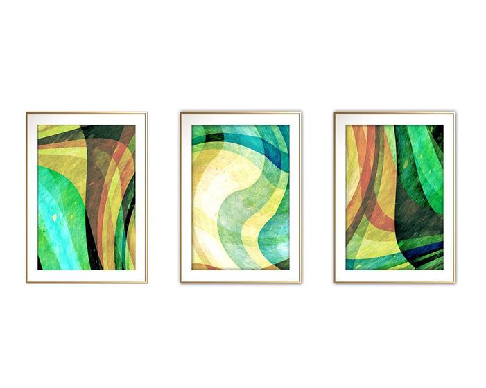 Imagem de Quadro arte 30x66 canvas formas abstratas mod 128