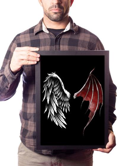 Imagem de Quadro Arte Asas Lucifer X Anjo Caído Decoração