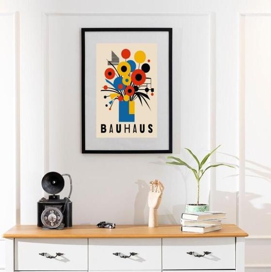 Imagem de Quadro Arte Bauhaus Flores - 60X48Cm