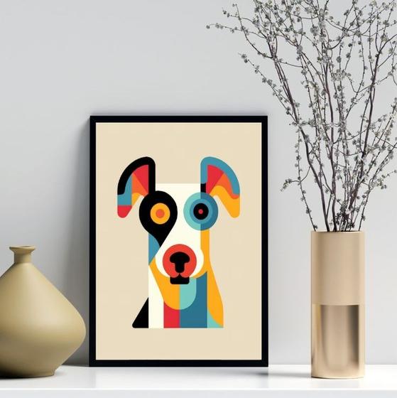 Imagem de Quadro Arte Cachorro - Bauhaus 45x34cm