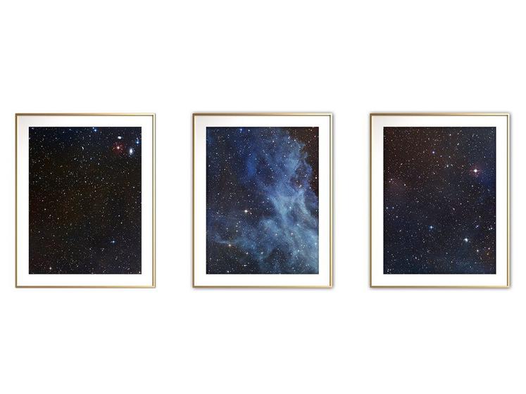 Imagem de Quadro arte canvas 45x96 universo colorido mod 202