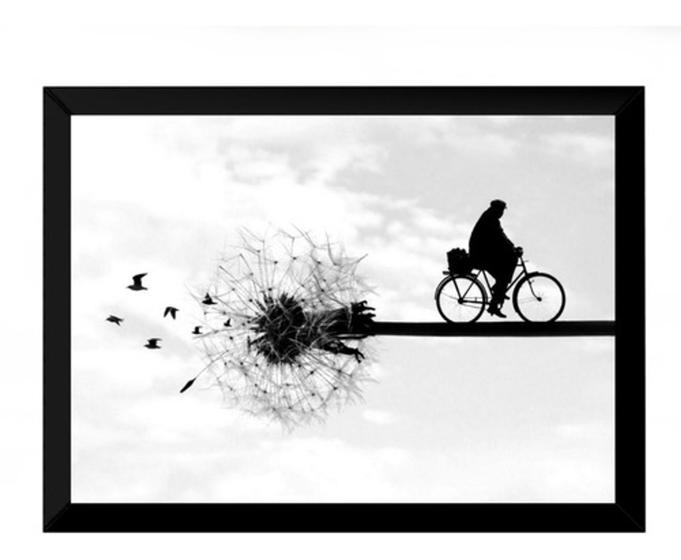 Imagem de Quadro Arte Ciclista Bike Bicicleta Poster Moldurado