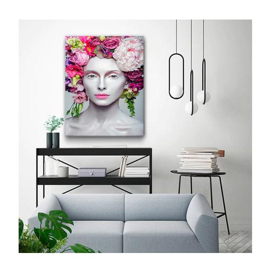 Imagem de Quadro Arte Conceito Beautiful Flower Queen Borda Infinita