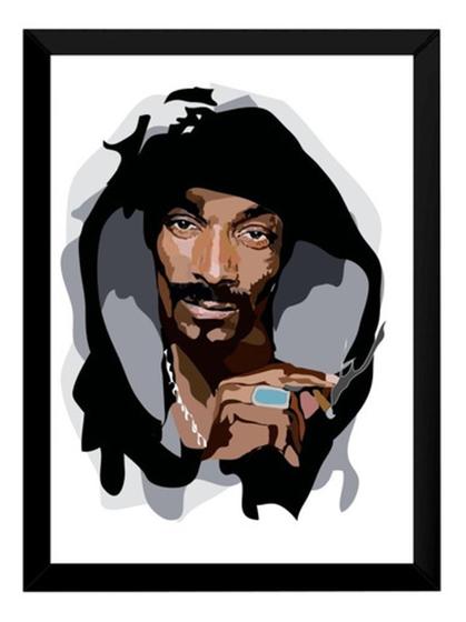 Imagem de Quadro Arte Digital Snoop Dog Rap Hip Hop 42x29cm