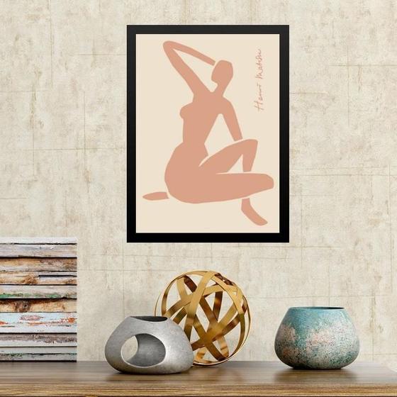 Imagem de Quadro Arte Matisse Coral Nude 24X18Cm - Com Vidro