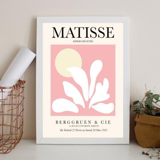 Imagem de Quadro Arte Matisse Paleta Rosa 24x18cm