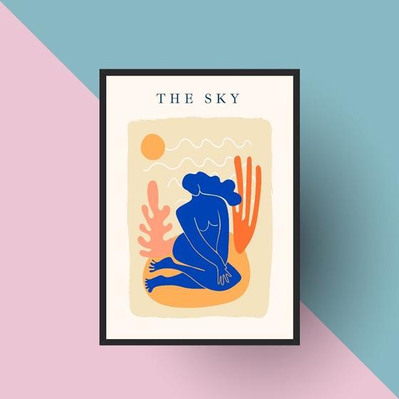 Imagem de Quadro Arte Matisse - The Sky 45x34cm - com vidro