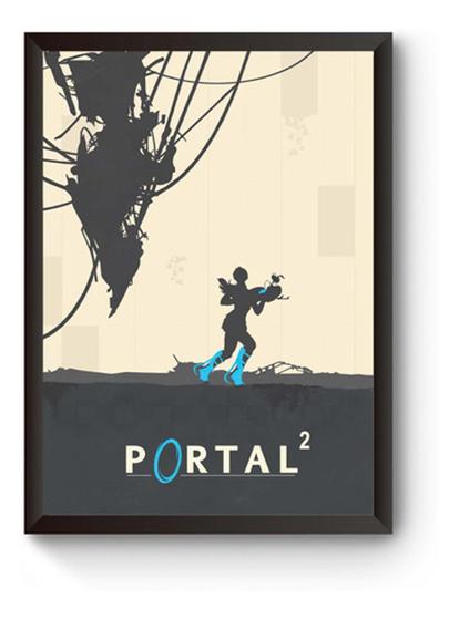 Imagem de Quadro Arte Minimalista Game Portal 2 Poster Moldurado