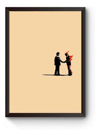 Imagem de Quadro Arte Minimalista Pink Floyd Poster Moldurado