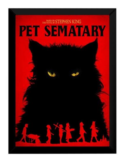 Imagem de Quadro Arte Pet Sematary Cemitério Maldito Poster Moldurado