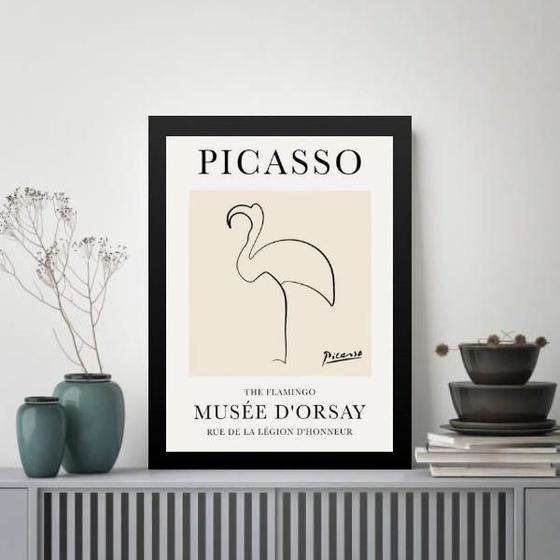 Imagem de Quadro Arte Picasso - Flamingo 24X18Cm - Com Vidro
