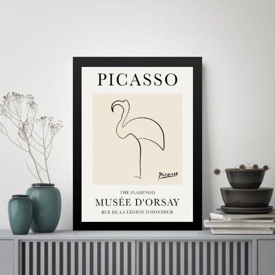 Imagem de Quadro Arte Picasso - Flamingo 24x18cm - com vidro