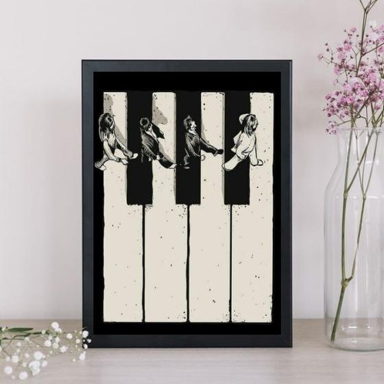 Imagem de Quadro Artístico Beatles - Piano 33x24cm