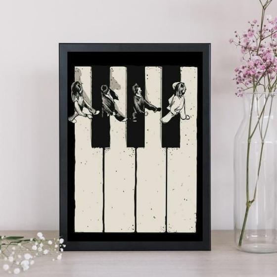 Imagem de Quadro Artístico Beatles - Piano 33X24Cm