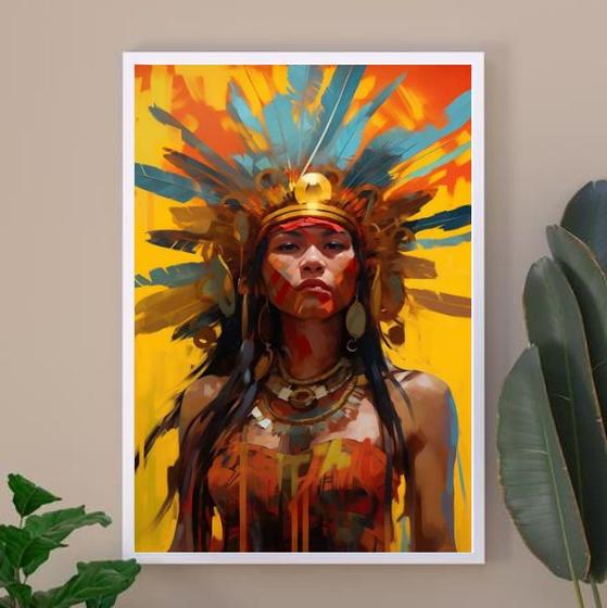 Imagem de Quadro Artístico Cabocla Jupira 45x34cm - com vidro