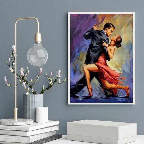 Imagem de Quadro Artístico Dança Tango 45X34Cm - Com Vidro