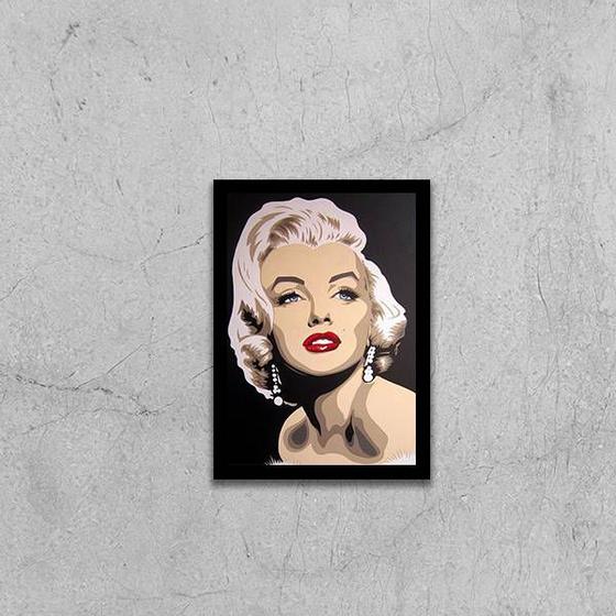 Imagem de Quadro Artístico Marilyn Monroe 33x24cm - com vidro