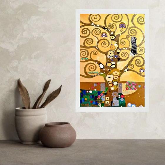 Imagem de Quadro Árvore Klimt - Stoclet Frieze 24x18cm - com vidro