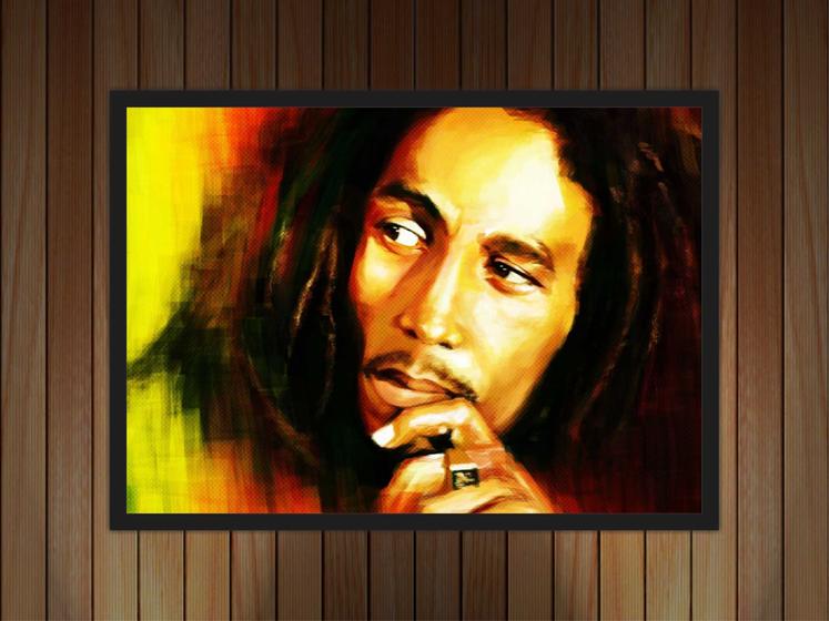 Imagem de Quadro Banda Bob Marley Decorações Com Moldura P03
