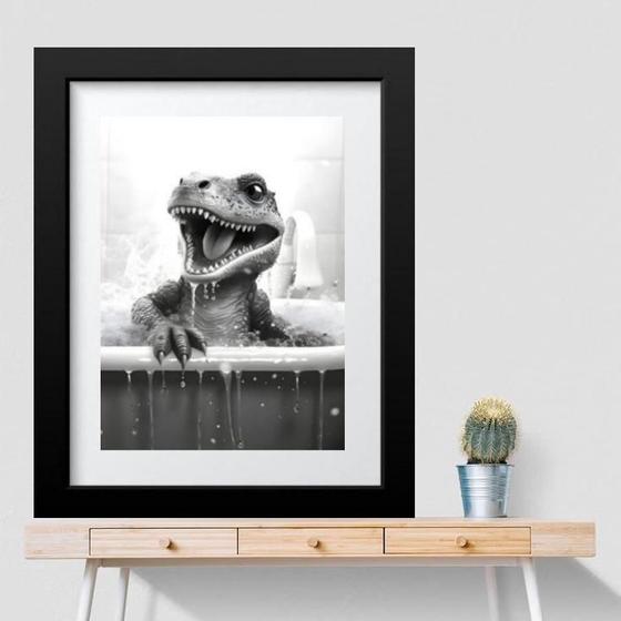 Imagem de Quadro Banheiro Dinossauro - 60X48Cm