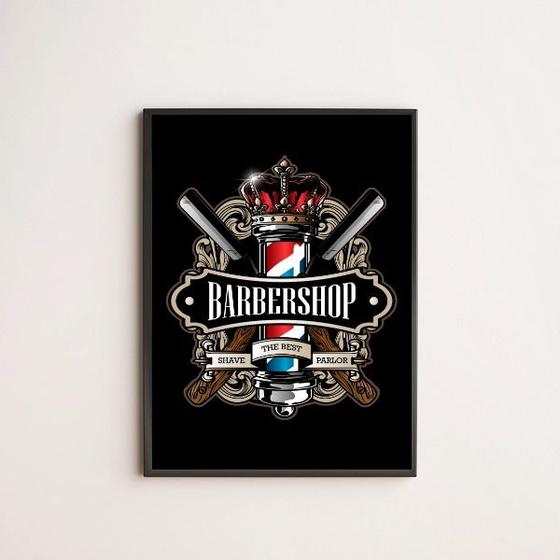 Imagem de Quadro Barber Shop Shave 24x18cm - com vidro