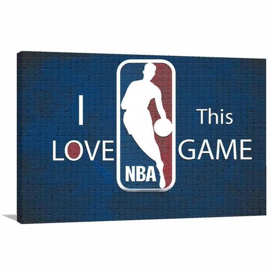 Imagem de Quadro Basquete NBA Love decorativo com Tela em Tecido