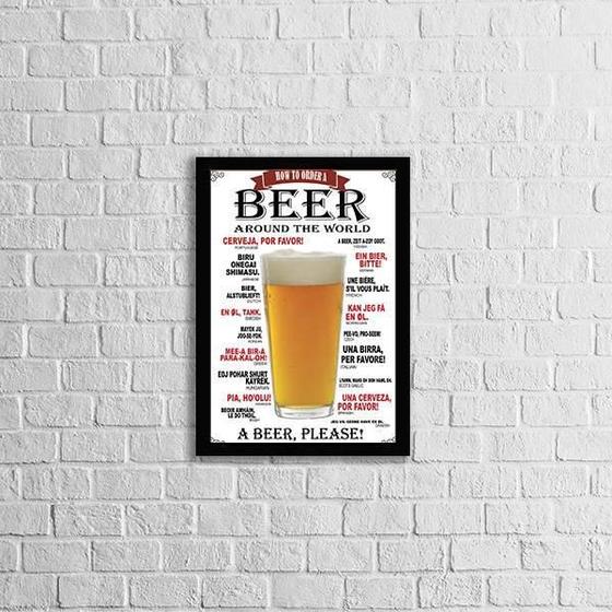 Imagem de Quadro Beer Around The World 24X18Cm