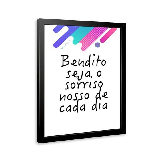 Imagem de Quadro Bendito Seja O Sorriso 24x18cm