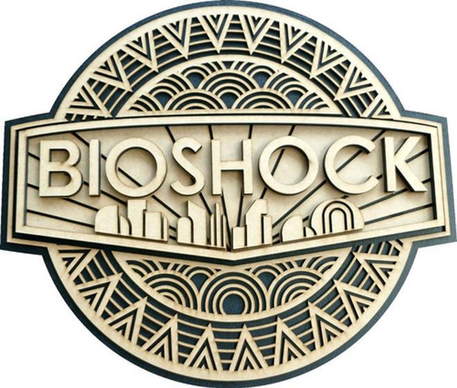 Imagem de Quadro Bioshock, Relevo, Decoração Quarto Gamer 44cm