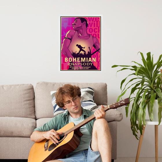 Imagem de Quadro Bohemian Rhapsody Poster 24x18cm - com vidro