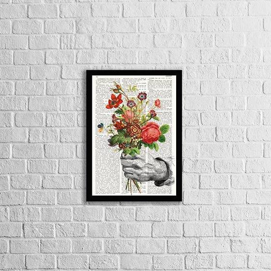 Imagem de Quadro Bouquet de Flores 45x34cm - com vidro