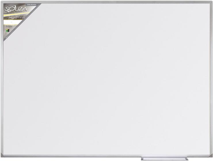 Imagem de Quadro Branco Luxo Magnético (Fórmica + MDF) 120x90 cm Com Moldura Alumínio Pop 5614 - Souza