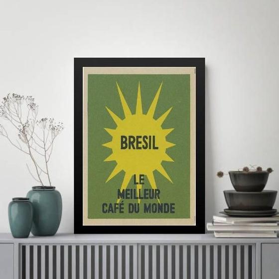 Imagem de Quadro Brasil - Melhor Café Do Mundo 24X18Cm - Com Vidro