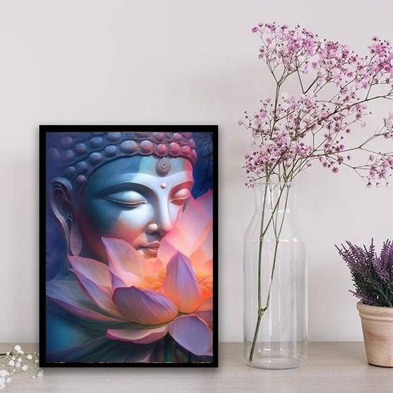 Imagem de Quadro Buda Flor De Lotus 33x24cm - com vidro