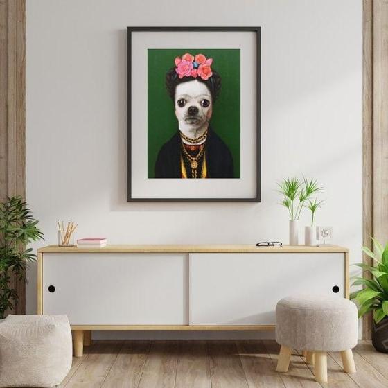 Imagem de Quadro Cachorrinha Frida - 60X48Cm