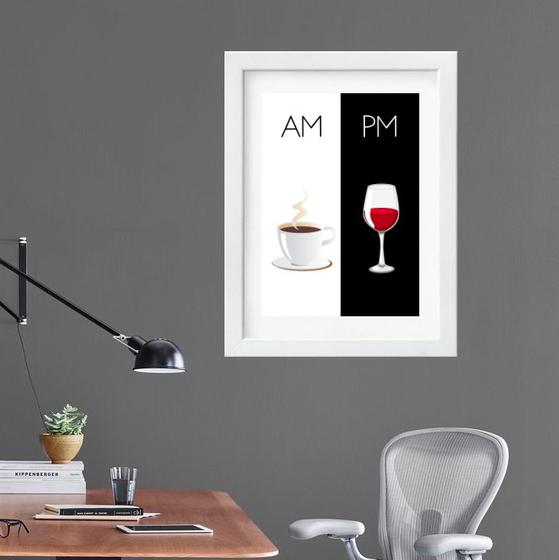 Imagem de Quadro Café Vinho AM PM - 60x48cm