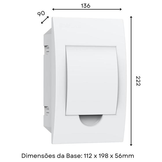 Imagem de Quadro Caixa Distribuição Embutir Para Disjuntores Din Organizador Disjunto -  Enerbras