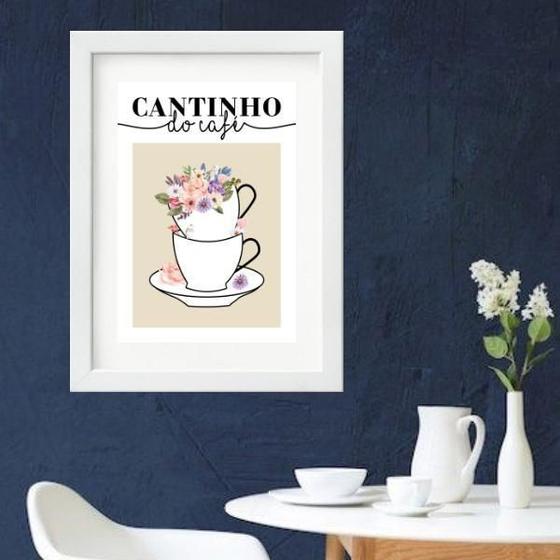 Imagem de Quadro Cantinho Do Café Floral - 60X48Cm