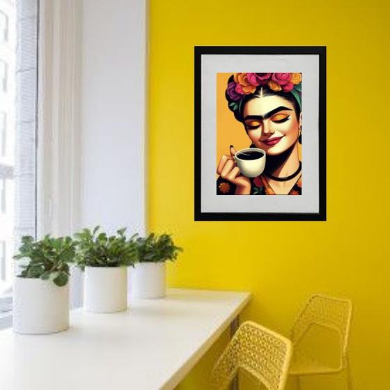 Imagem de Quadro Cantinho Do Café Frida - 60x48cm