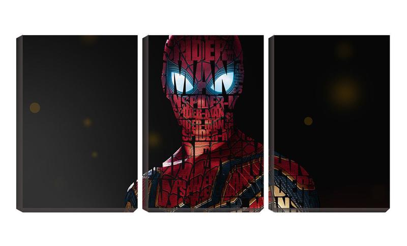 Imagem de Quadro canvas 30x66 letreiro homem aranha pôster