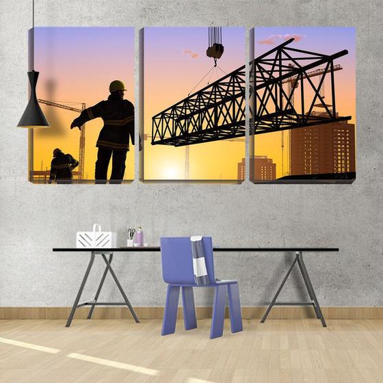 Imagem de Quadro canvas 30x66 treliça engenharia