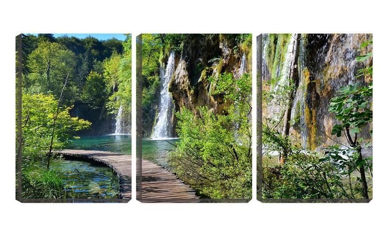 Imagem de Quadro canvas 45x96 caminho para a cachoeira