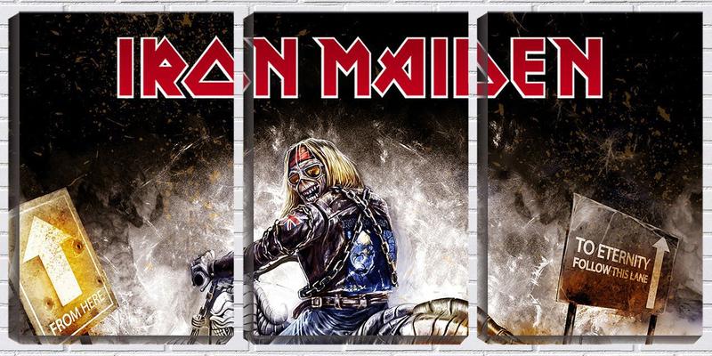 Imagem de Quadro canvas 45x96 eddy moroqueiro iron maiden