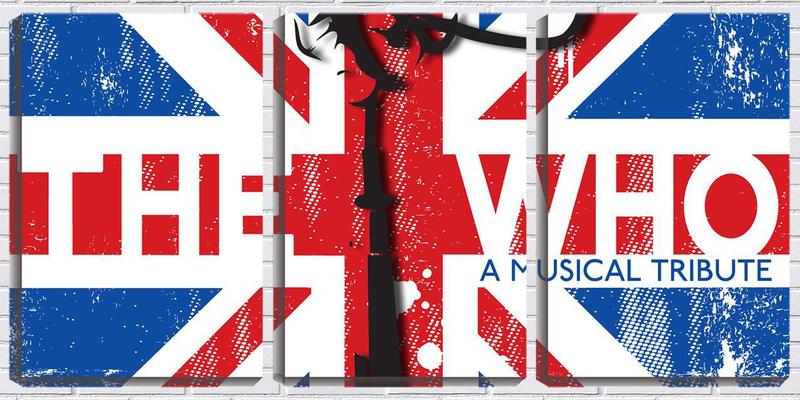 Imagem de Quadro canvas 45x96 the who banda bandeira