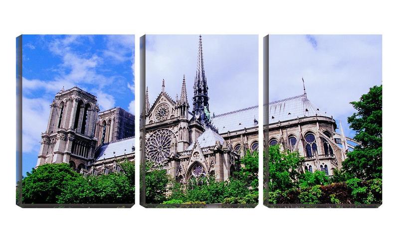 Imagem de Quadro canvas 45x96 vista catedral de notre dame