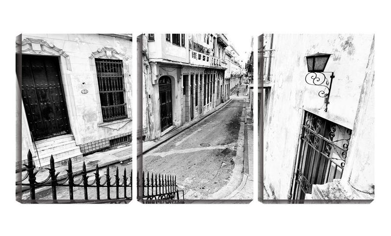 Imagem de Quadro canvas 55x110 ruela de havana cuba pb