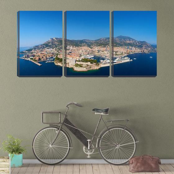 Imagem de Quadro canvas 68x126 cidade ao redor de montanha