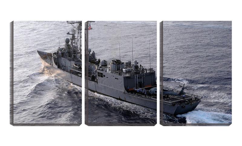 Imagem de Quadro canvas 68x126 grande navio de guerra