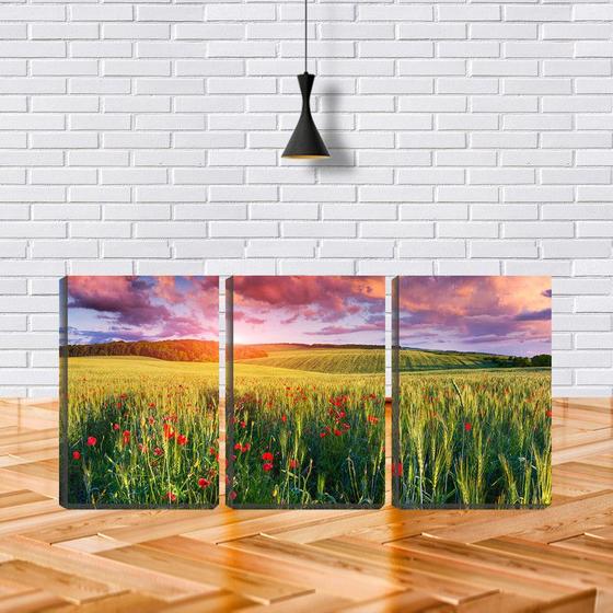 Imagem de Quadro canvas 68x126 plantação de cereais