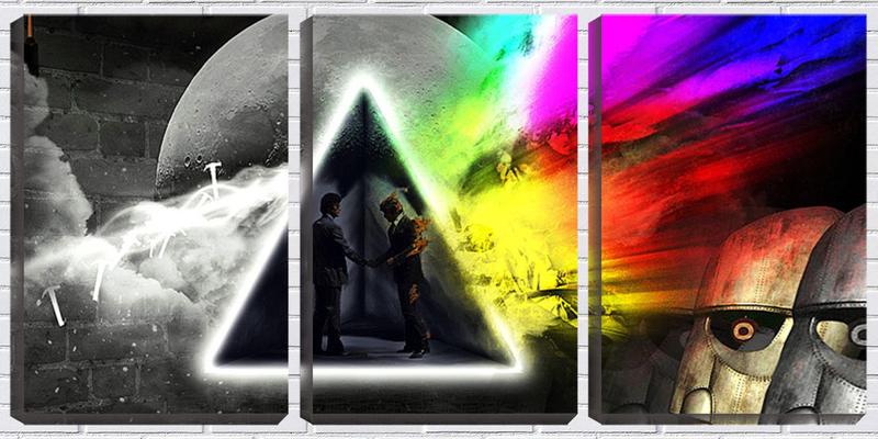 Imagem de Quadro canvas 80x140 pink Floyd banda triângulo